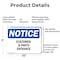 Signmission Customers And Parts Entrance OSHA Notice Sign, Aluminum, 10in W x 7in L, 2PK OS-2PACK-NS-A-710-L-10879 - alternate 5